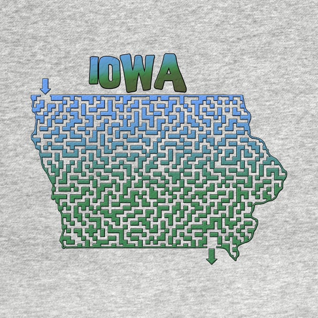 Iowa State Outline Maze & Labyrinth by gorff